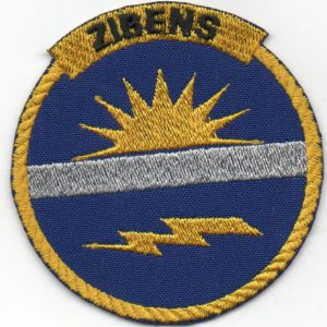 JS kuģa ZIBENS emblēmas uzšuve