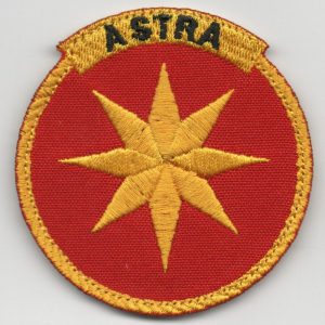 JS kuģa ASTRA emblēmas uzšuve