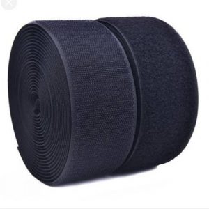 Velcro lipeklis melns, asā un mīkstā puse - 50cm garš